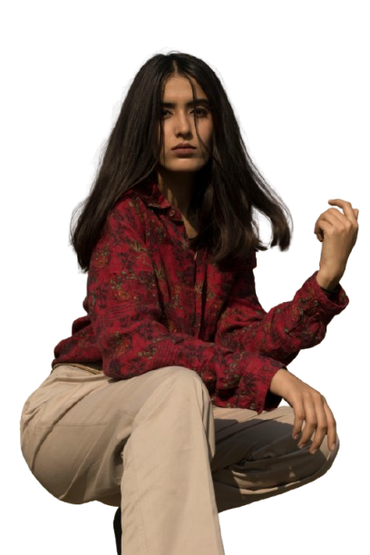 Portrait of fashion model